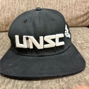 Halo Black Snapback Hat with White Embroidered Logo